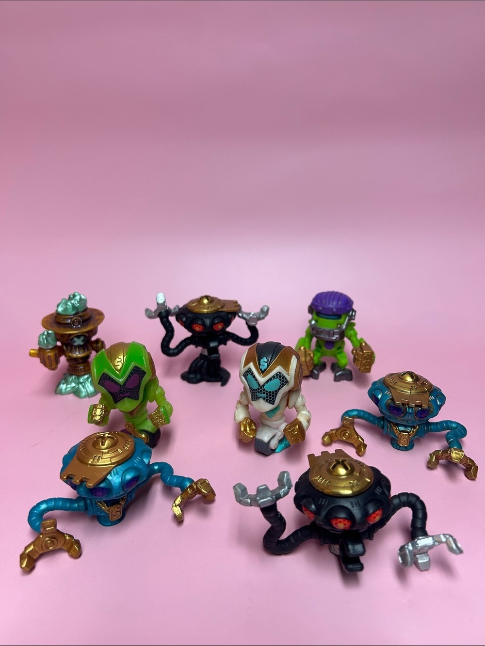 COBI TREASUREX Robots Gold - Mini robot lot of 8